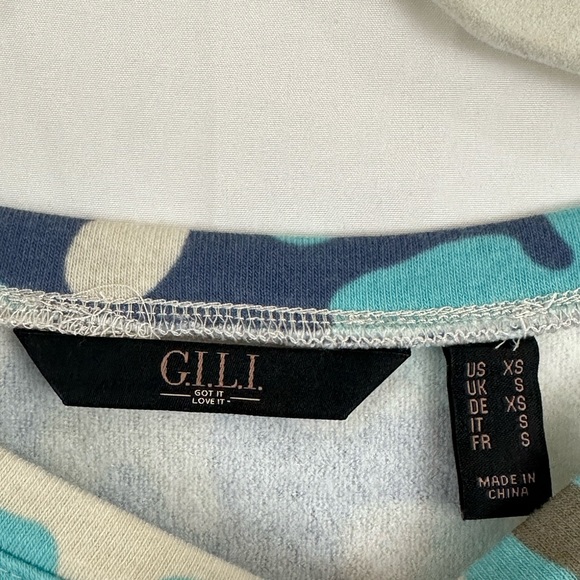G.I.L.I. Drop Sleeve Crew Neck Long Sleeve Sweatshirt XS - Picture 3 of 5